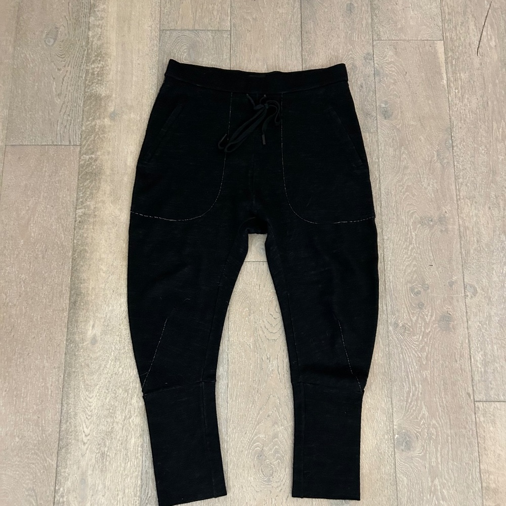 Lost & Found Ria Dunn Wool & Cotton Drop Crotch Joggers/Sweatpants